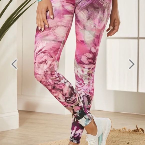 New Soft Surrounding Superslim Heavenly Floral Leggings Size 1X - Picture 2 of 9